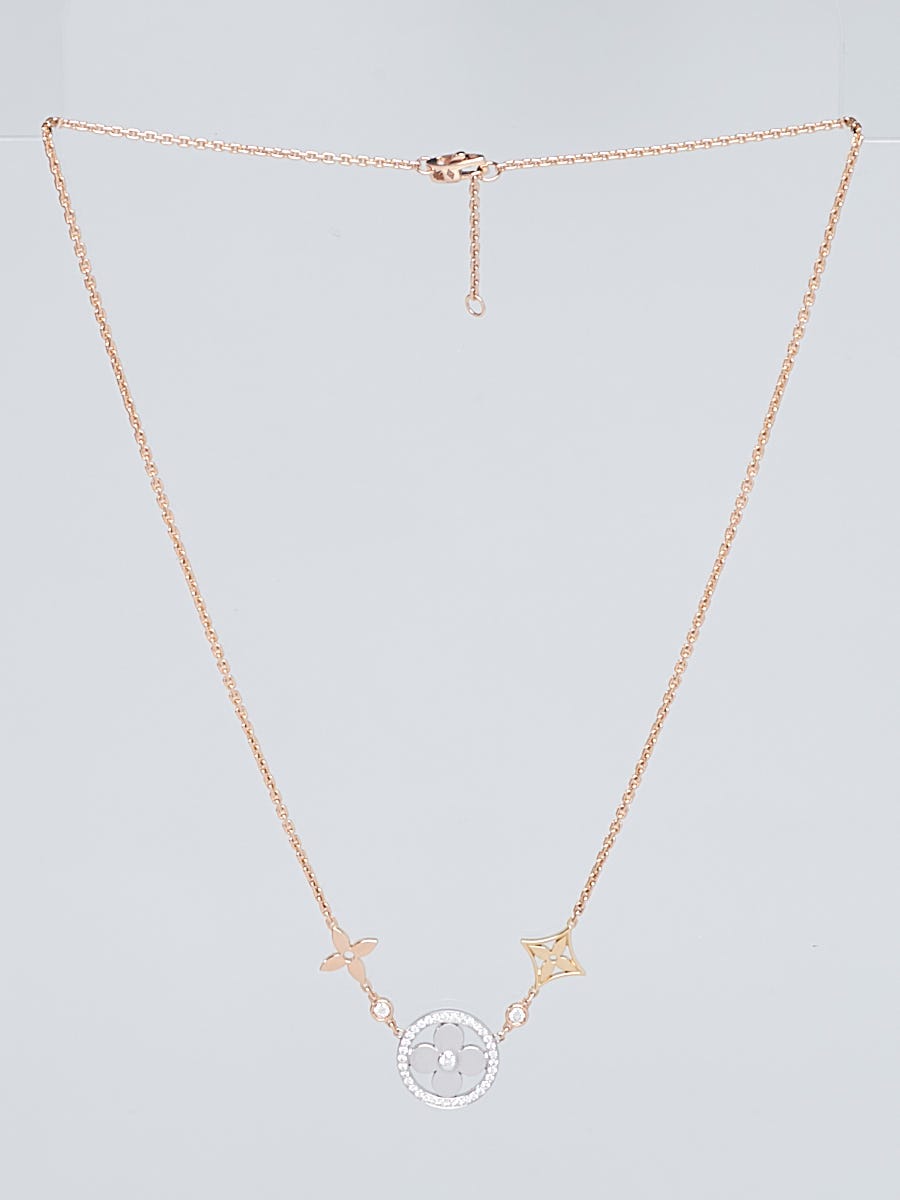 Louis Vuitton Pendentif Monogram Idylle Diamond Necklace Q93280 Yellow Gold  (18K) Diamond Men,Women Fashion Pendant Necklace