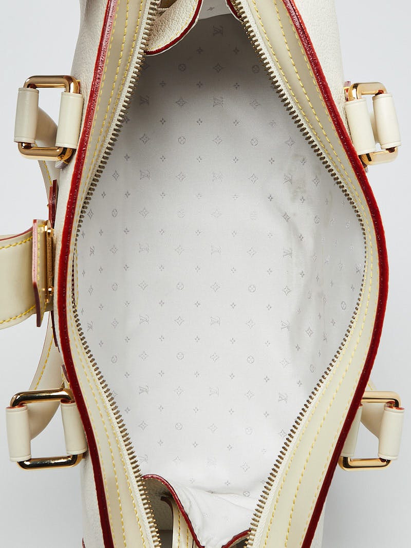 Louis Vuitton White Suhali Leather L'Epanoui PM Bag - Yoogi's Closet