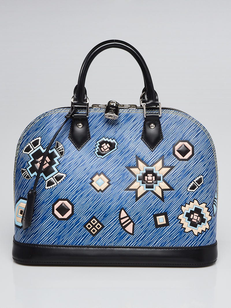 Louis Vuitton Blue Denim Aztec Epi Leather Alma PM Bag