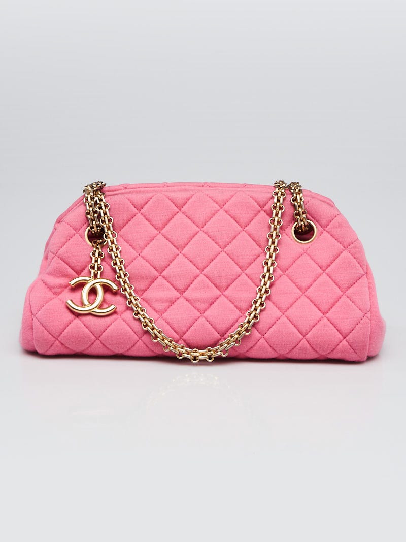 Chanel Pink Quilted Jersey Fabric Just Mademoiselle Small Bowler Bag -  Yoogi's Closet