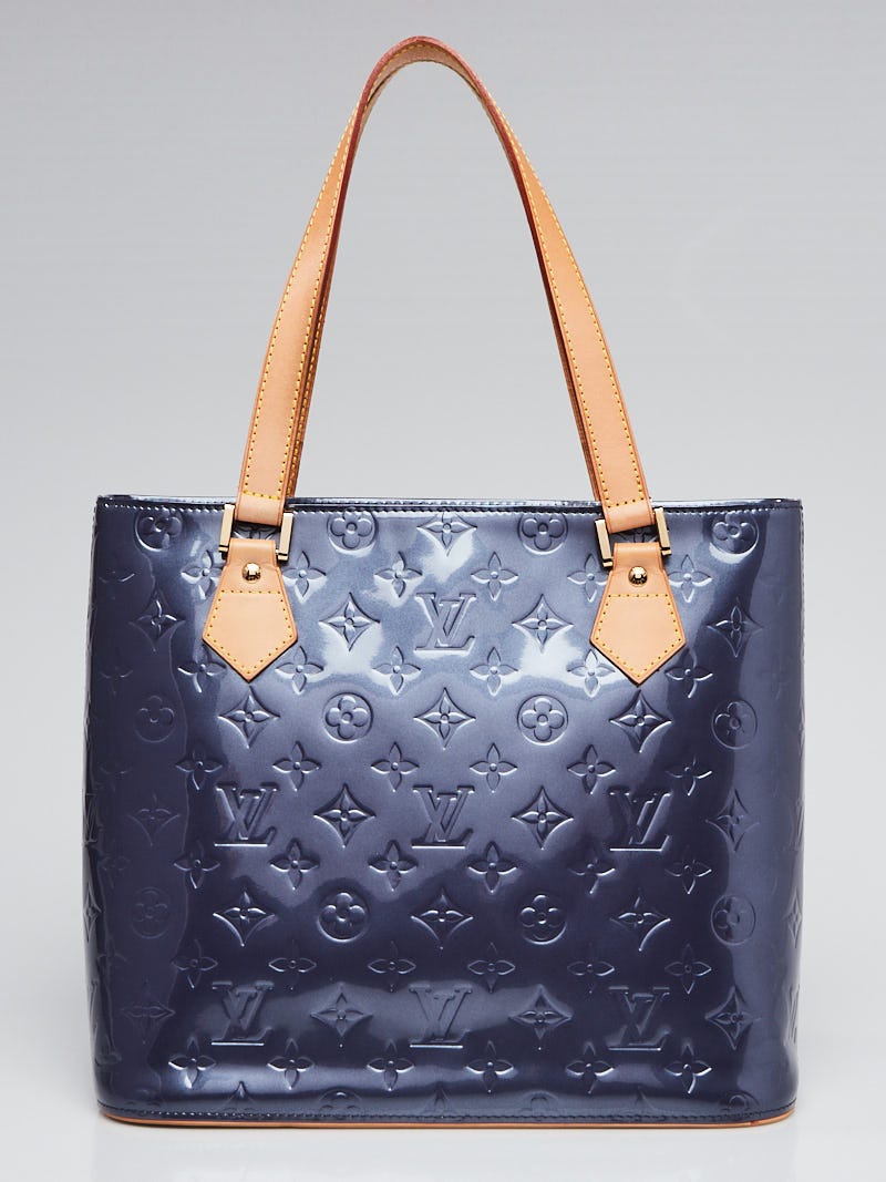 Louis Vuitton Light Blue Monogram Vernis Leather Houston Tote Bag