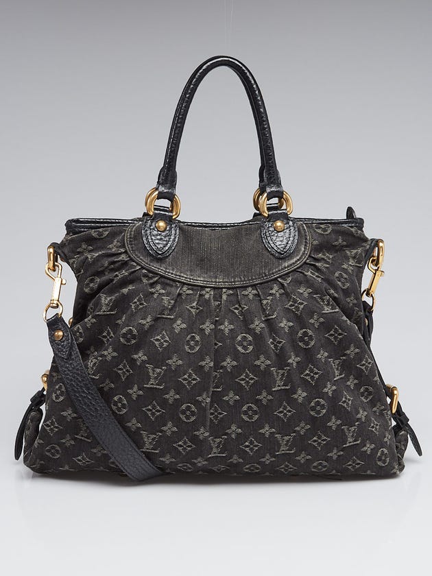 Louis Vuitton Black Denim Monogram Denim Neo Cabby MM Bag
