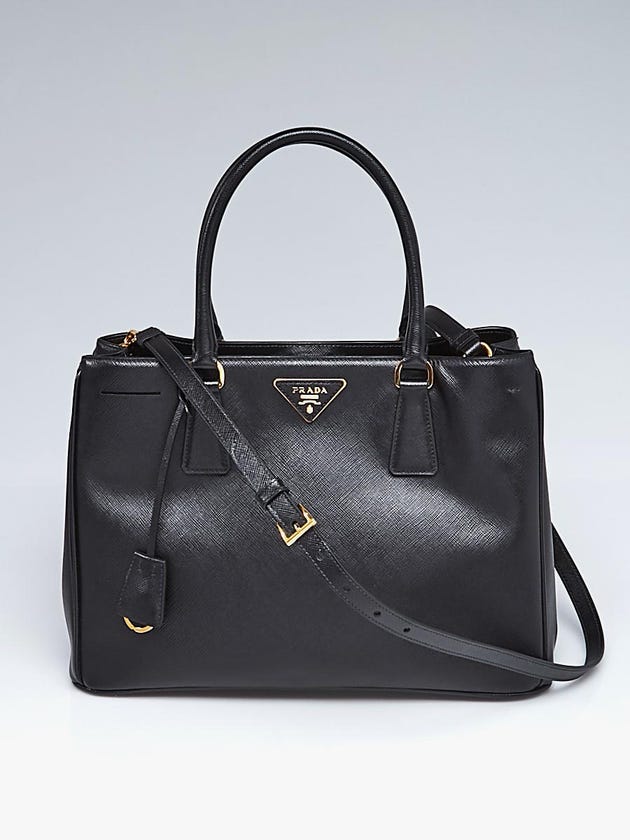 Prada Black Saffiano Lux Leather Small Tote Bag BN1874