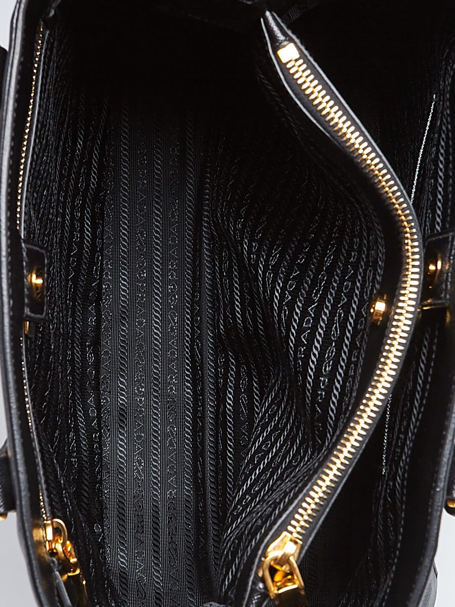 Prada Black Saffiano Lux Leather Small Tote Bag BN1874