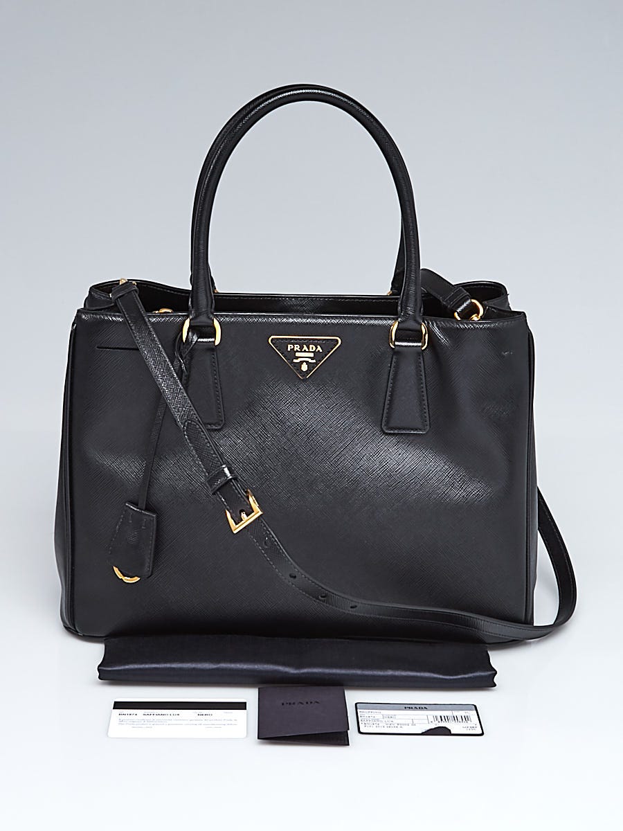 Prada Black Saffiano Lux Leather Small Tote Bag BN1874 | Yoogi's Closet