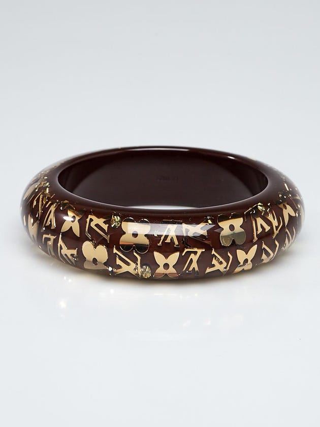 Louis Vuitton Brown Resin Monogram Inclusion GM Bracelet