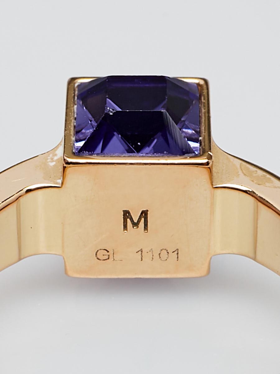 Louis Vuitton Multicolor Swarovski Crystal Gamble Ring Size 6.5