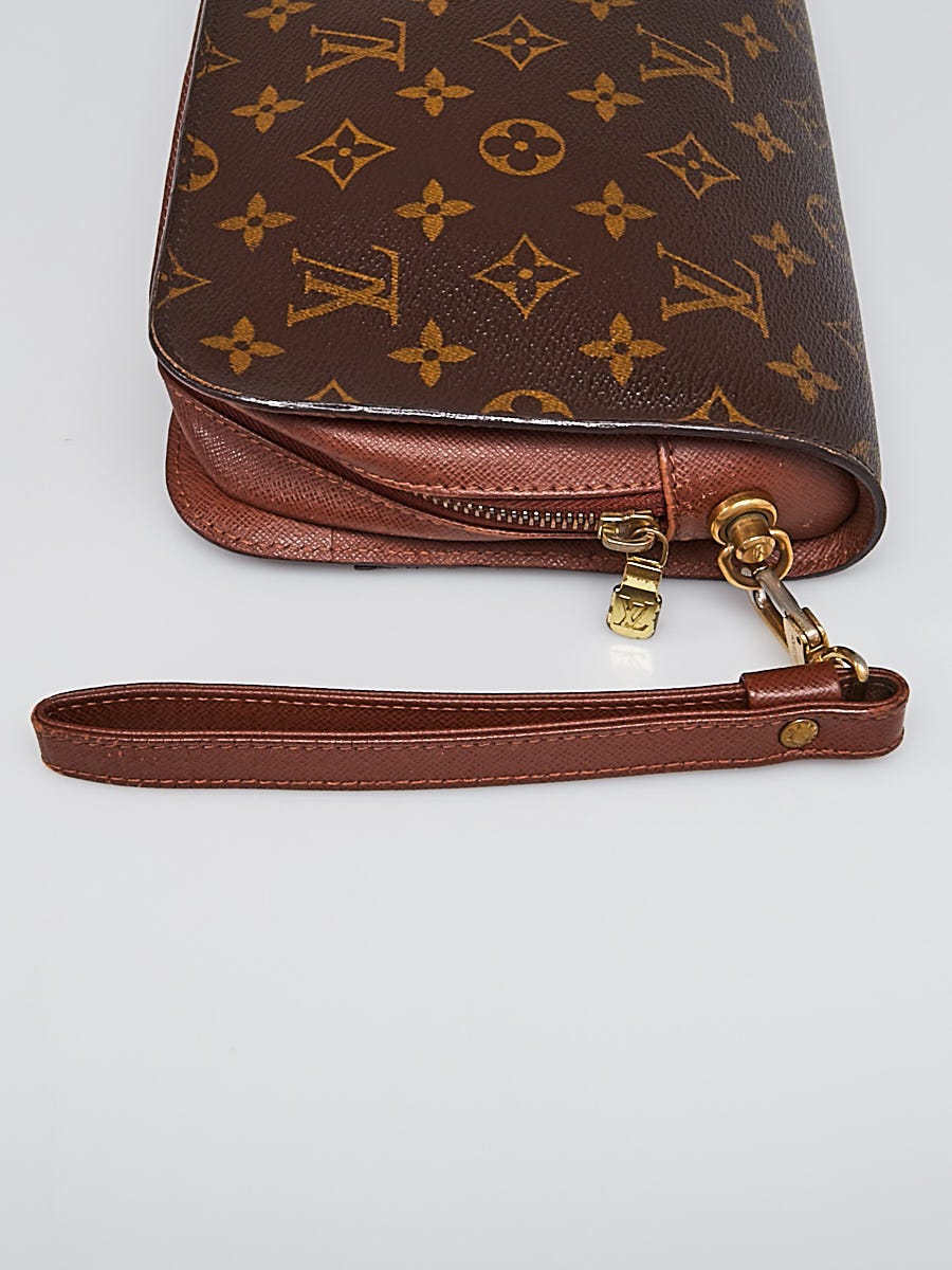 Louis+Vuitton+Orsay+Clutch+Brown+Leather for sale online
