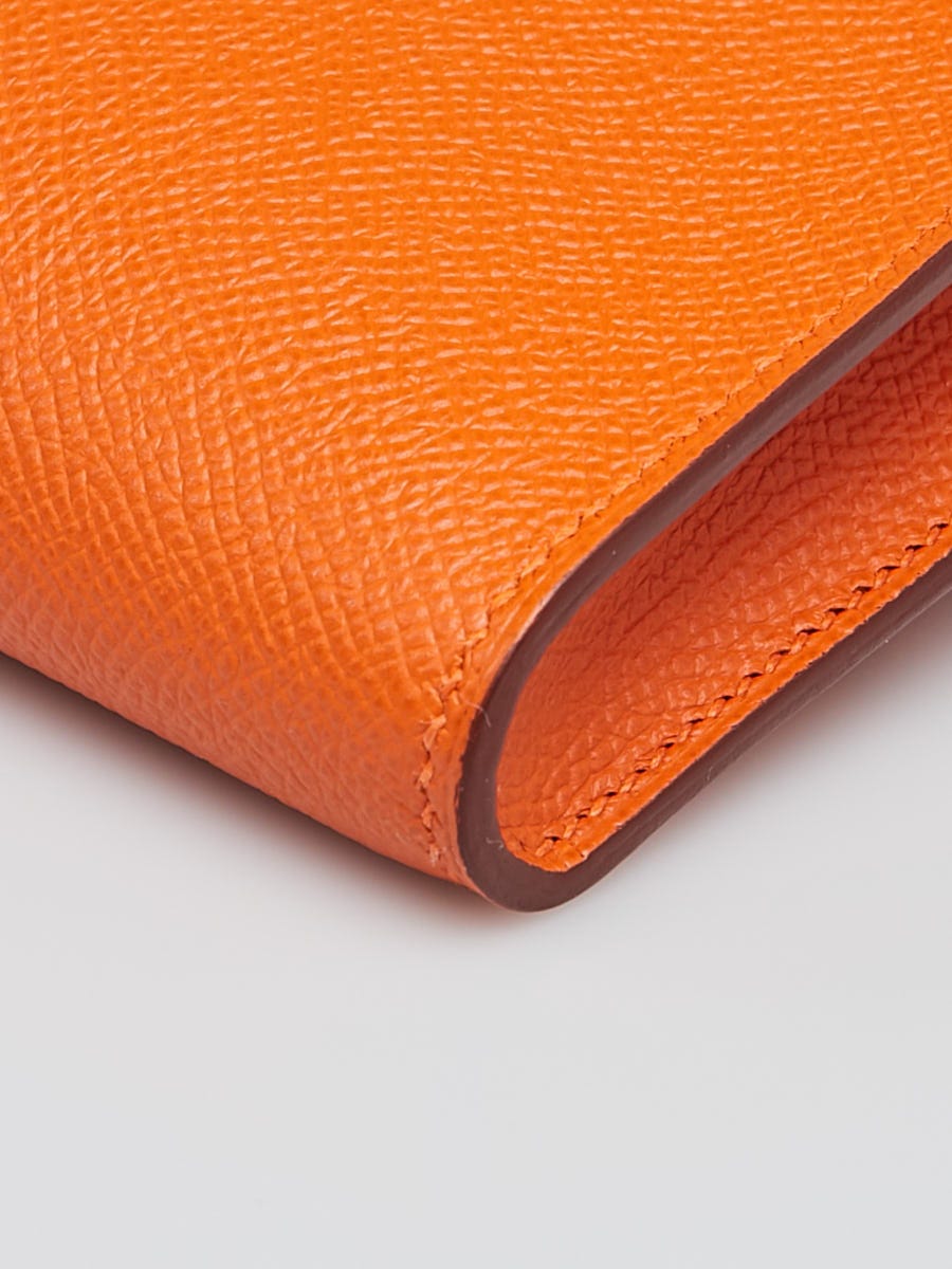 Hermes Kelly Cut 31cm Epsom Leather Clutch Orange