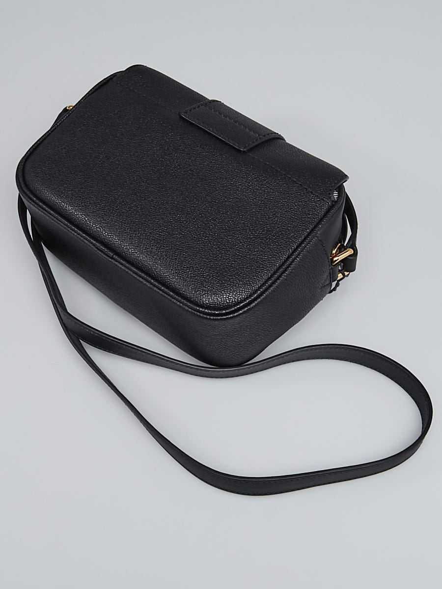 Burberry Black Grained Leather Small Buckle Crossbody Bag