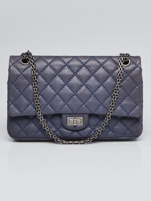 Chanel Blue Reissue 2.55 Quilted Classic Lambskin Leather 226 Flap Bag