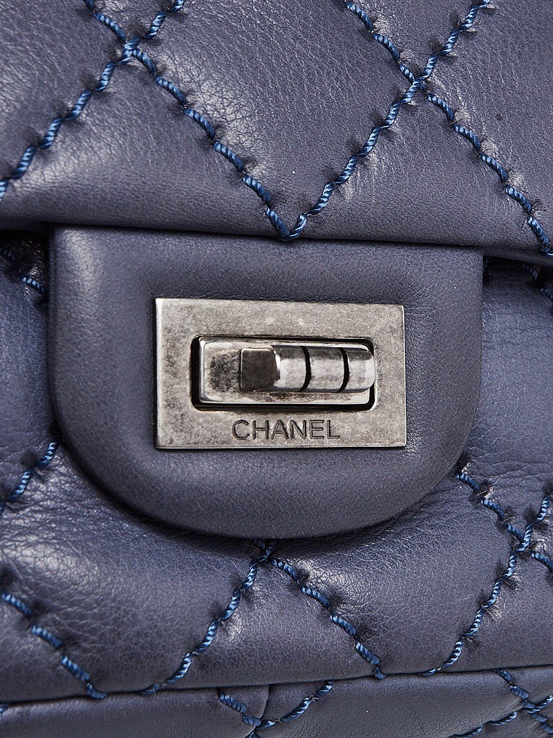 Chanel Blue Reissue 2.55 Quilted Classic Lambskin Leather 226 Flap