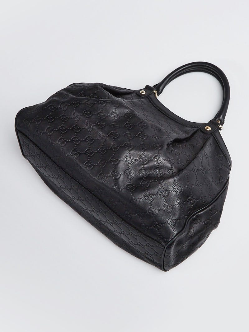Gucci Black Guccissima Leather Medium Sukey Tote Bag | Yoogi's Closet