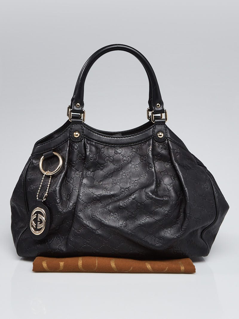 Gucci Black Guccissima Leather Medium Sukey Tote Bag | Yoogi's Closet