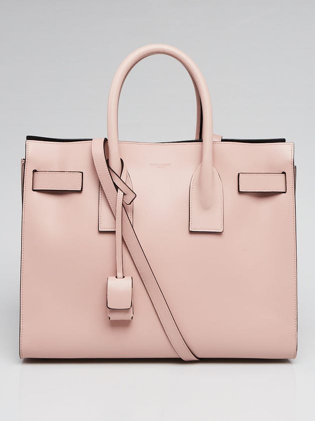 Yves Saint Laurent Pale Blush Smooth Leather Small Sac de Jour Tote Bag