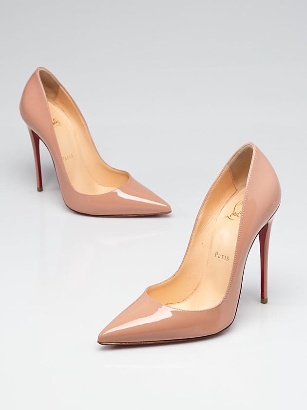Christian Louboutin Nude Patent Leather So Kate 120 Pumps Size 6/36.5