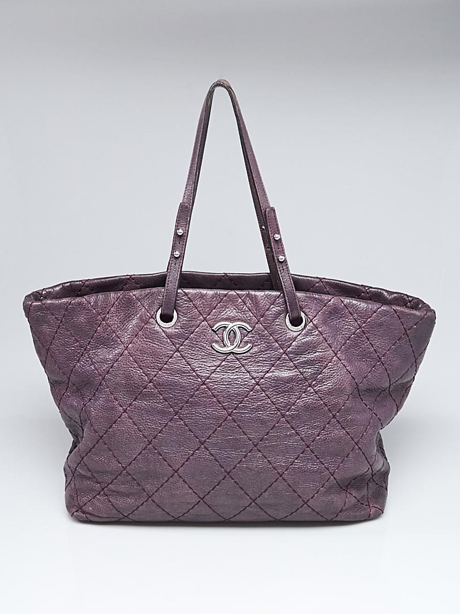 Lavender Quilted Clear Bag