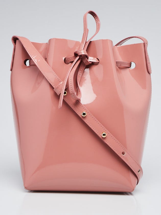 Mansur Gavriel Blush Patent Leather Mini Bucket Bag