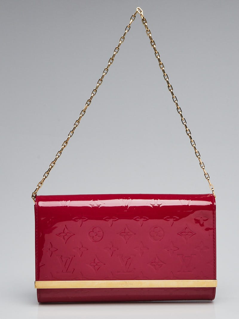 Louis Vuitton Pink Monogram Vernis Ana Clutch w/ Strap