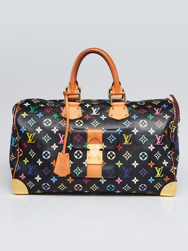 Louis Vuitton Black Monogram Multicolore Speedy 40 Bag