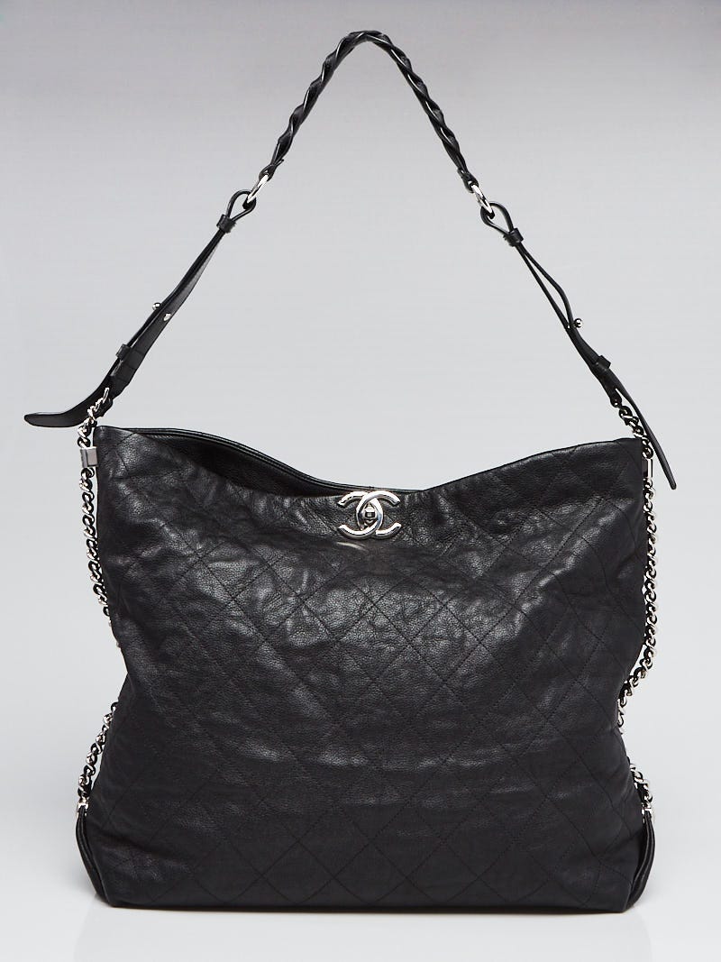 Chanel Black Quilted Leather Braided With Style Large Hobo Bag - Yoogi's  Closet