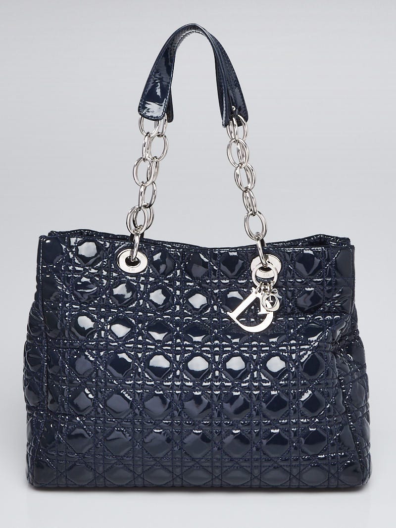 Navy blue patent hot sale leather handbag sale