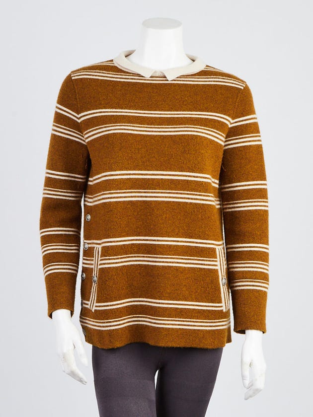 Chanel Dark Gold Cashmere Sweater Size 4/38