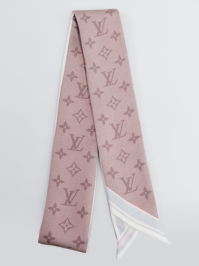 Louis Vuitton Brown Silk Confidential Bandeau Scarf - Yoogi's Closet