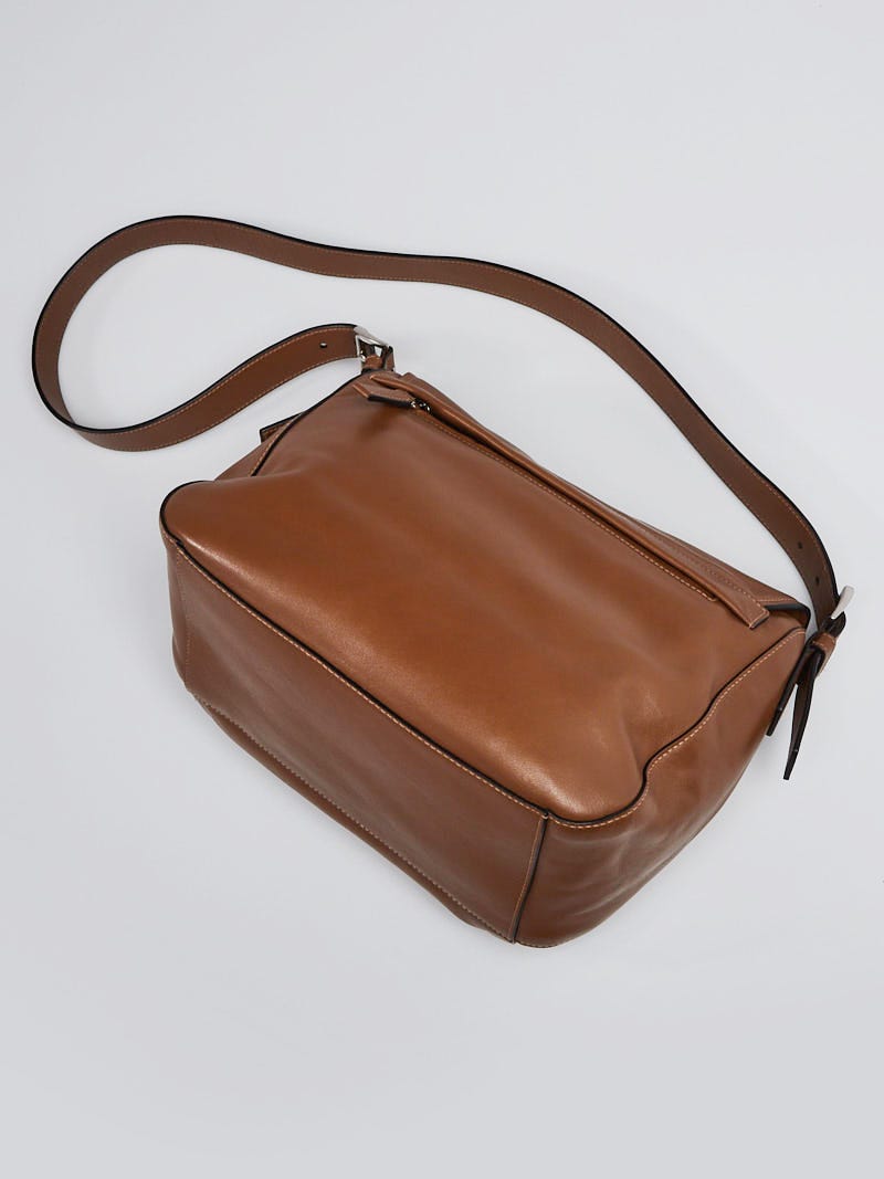 Prada Cannella Soft Calfskin Leather Messenger Bag BT953L