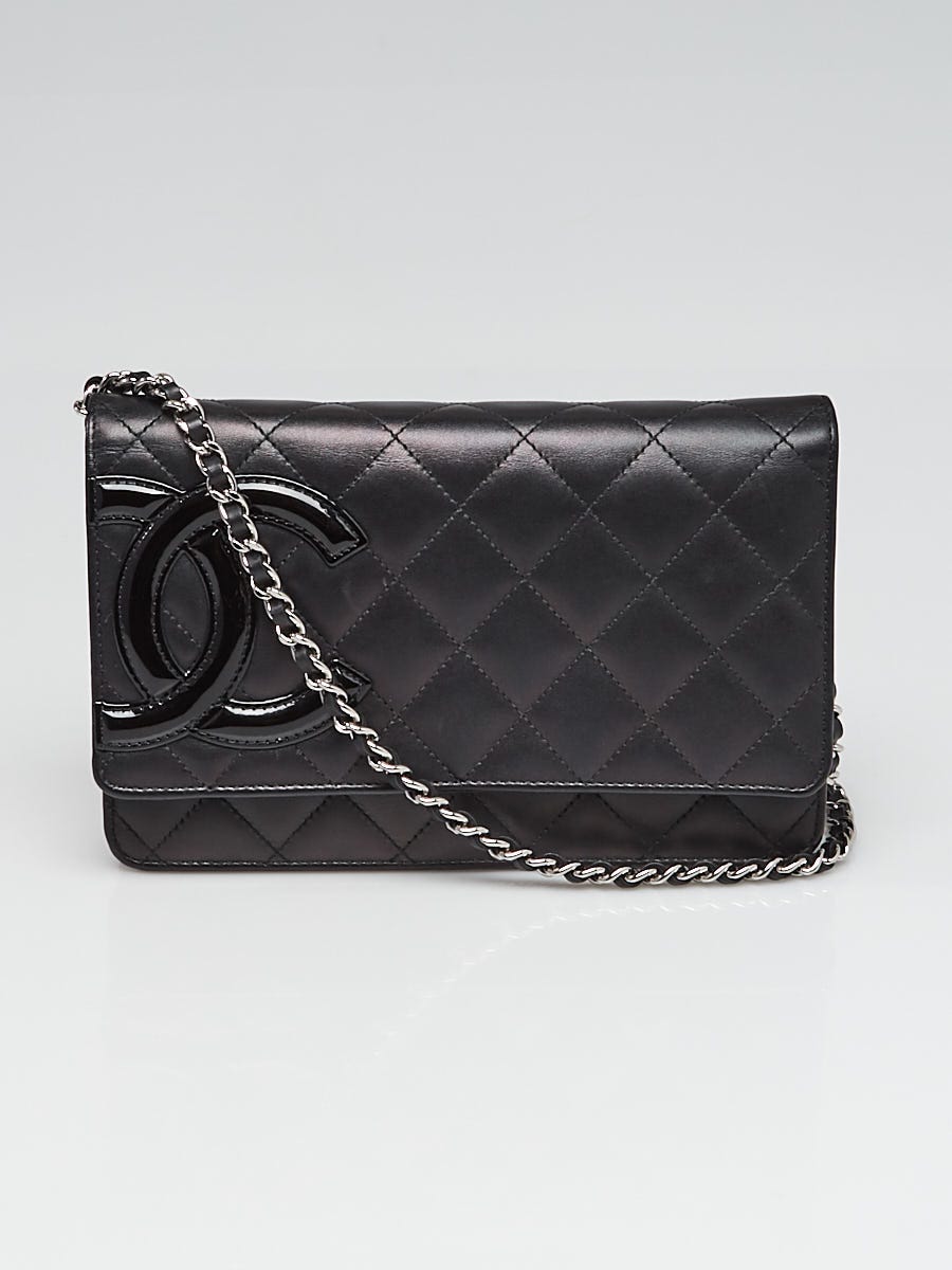 Chanel Black Quilted Leather Cambon Ligne WOC Clutch Bag - Yoogi's