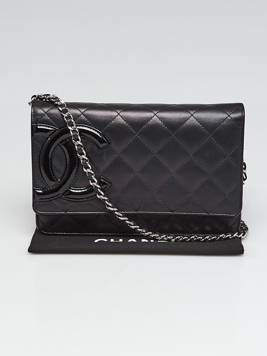 Chanel Black Quilted Leather Cambon Ligne WOC Clutch Bag - Yoogi's Closet