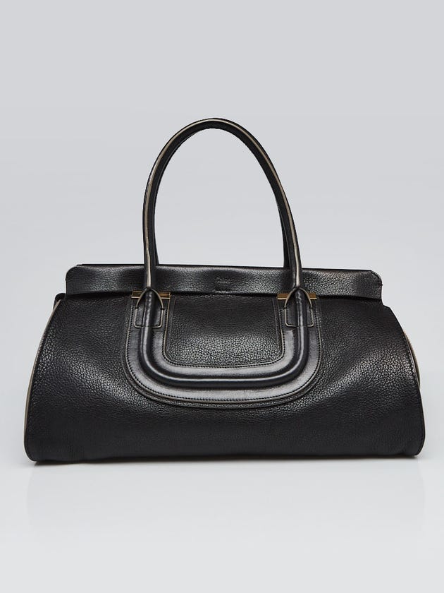 Chloe Black Calfskin Leather Everston Satchel Bag