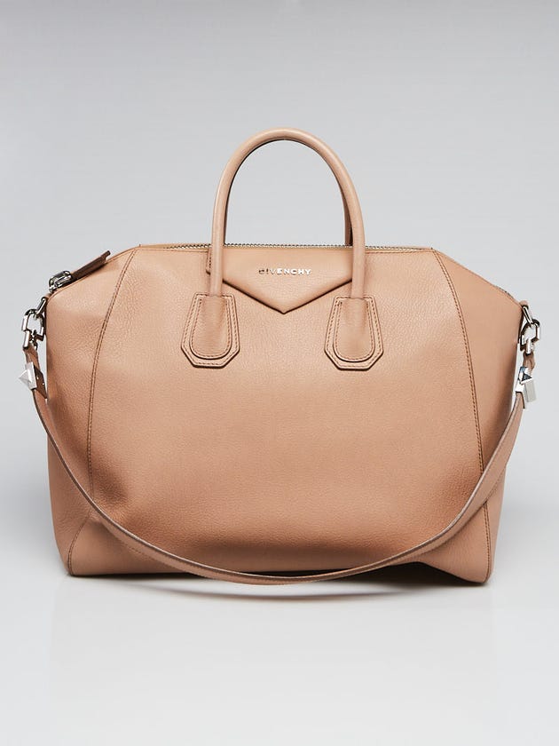 Givenchy Beige Sugar Goatskin Leather Large Antigona Bag