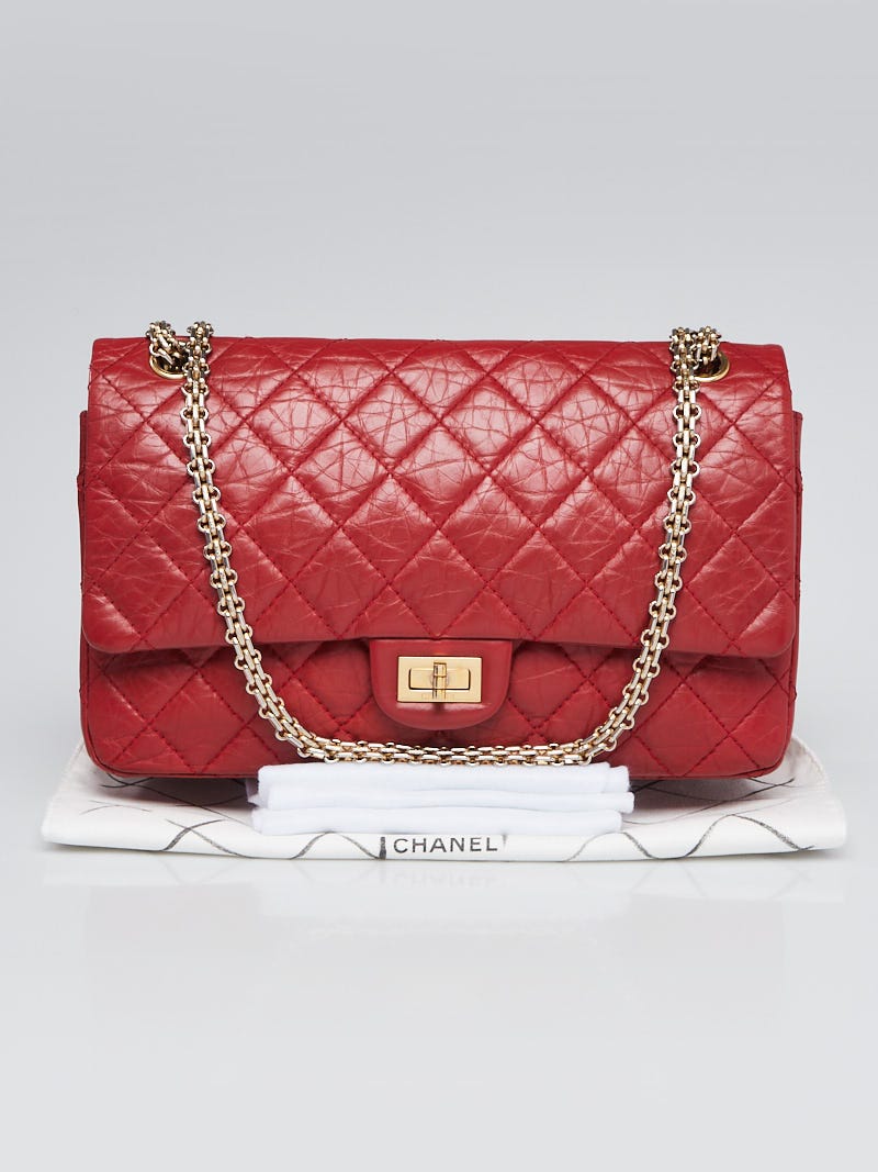 Chanel Red 2.55 Reissue Quilted Calfskin Leather 226 Flap Bag - Yoogi's  Closet