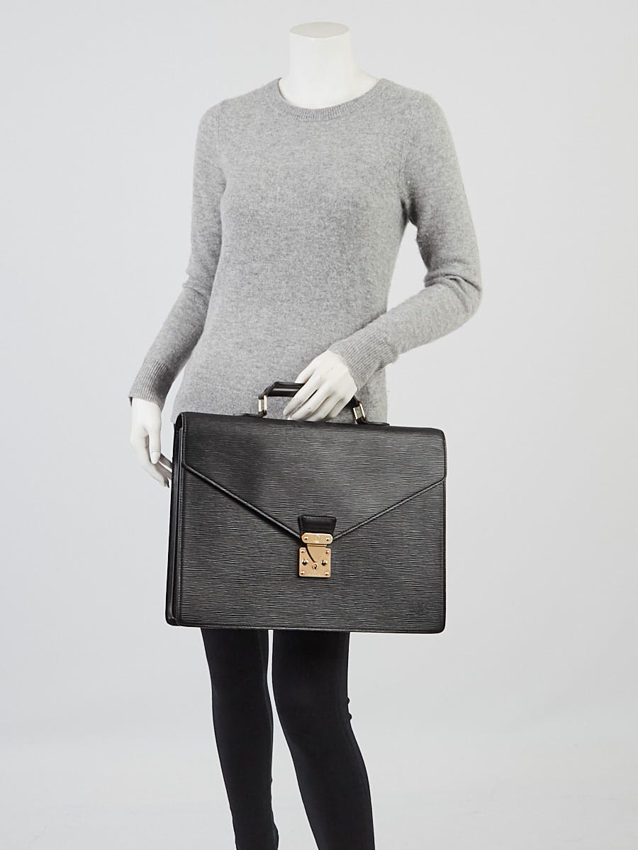 Louis Vuitton Epi Leather Ambassador Briefcase Black