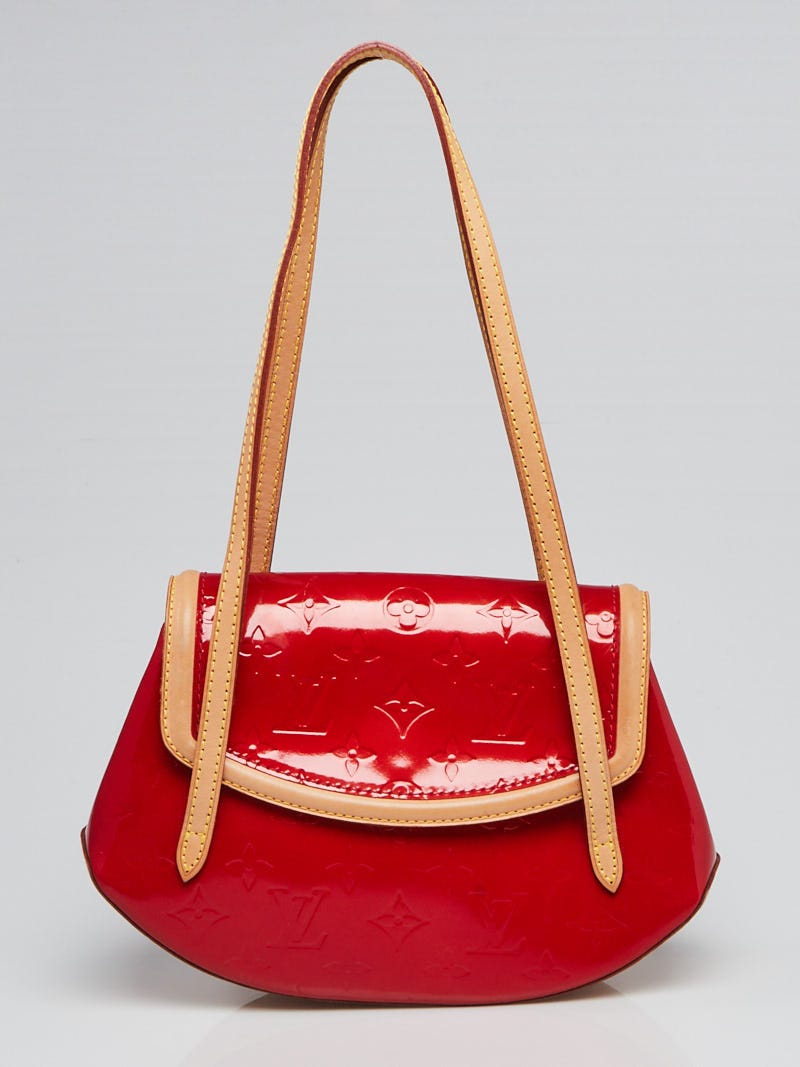 Louis Vuitton Red Monogram Vernis Biscayne Bay PM Bag - Yoogi's Closet