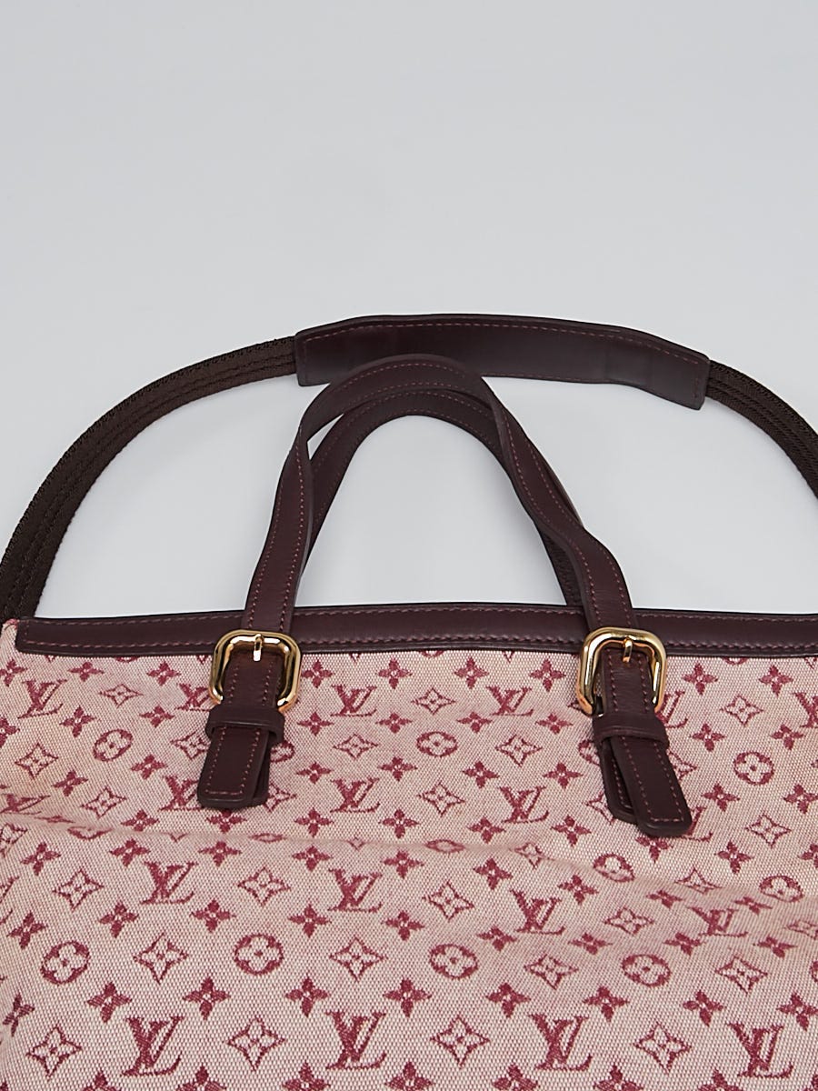 Authentic Louis Vuitton Red Monogram Mini Lin Francoise Small Tote Bag