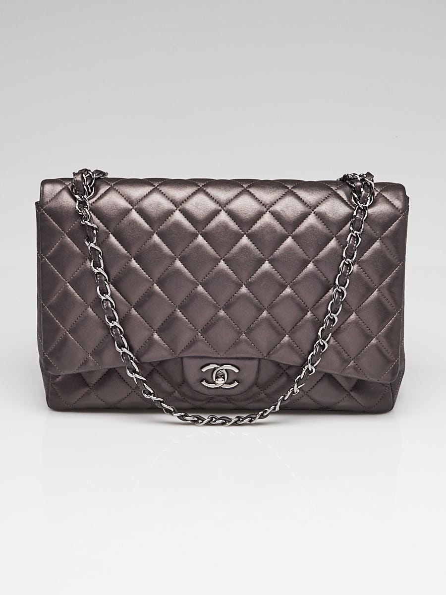 Chanel Black Lambskin Maxi Classic Flap Bag 87291