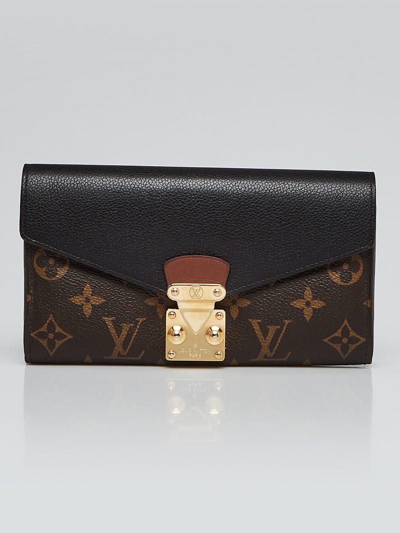 Louis Vuitton Black Monogram Canvas Flowers Wallet - Yoogi's Closet