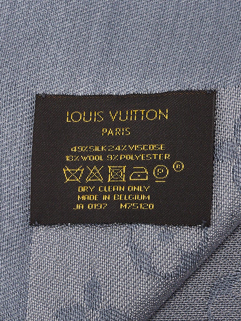 Louis Vuitton charcoal gray monogram shine shawl scarf, Gucci
