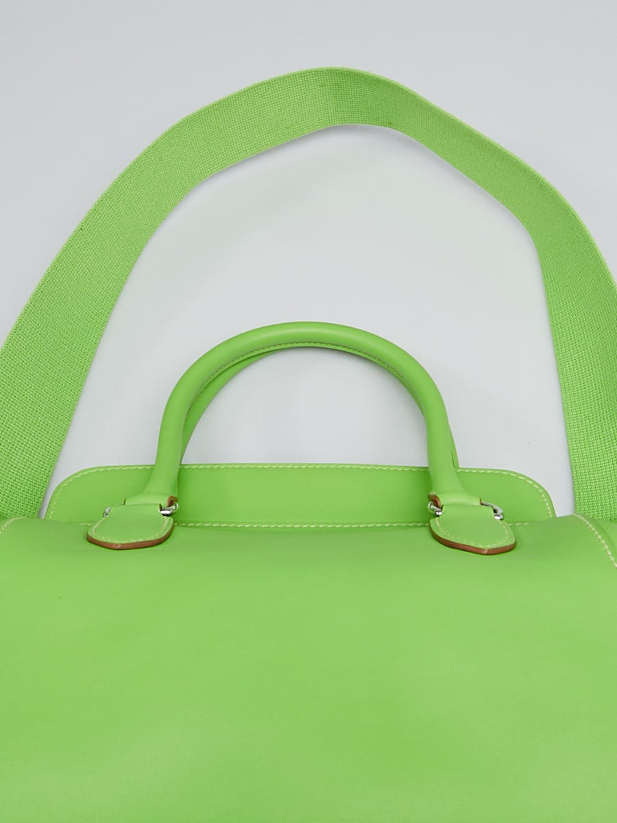 Hermes 20cm Granny Swift Leather Palladium Plated Toolbox Bag