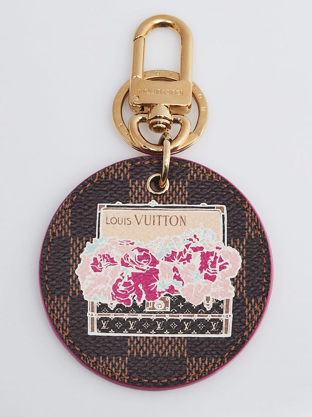 Louis Vuitton Damier Canvas Illustre Posies Key Holder and Bag Charm