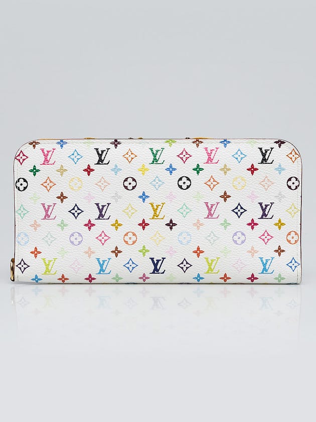 Louis Vuitton White Monogram Multicolore Yellow Insolite Wallet