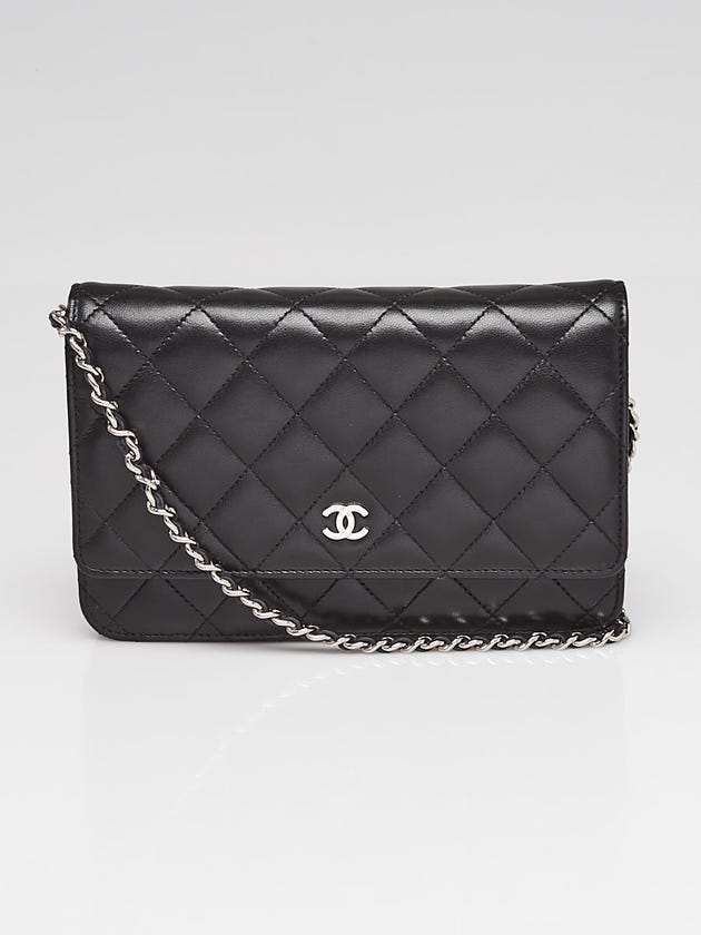 Chanel Black Quilted Lambskin Leather Classic WOC Clutch Bag