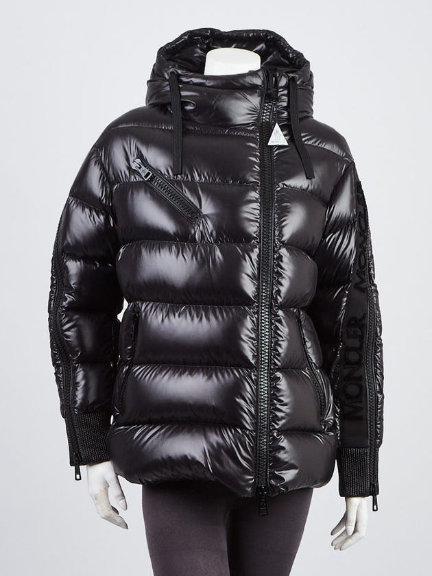Moncler Black Quilted Nylon Down 1952 Lipriope Genius Jacket Size 0/XS