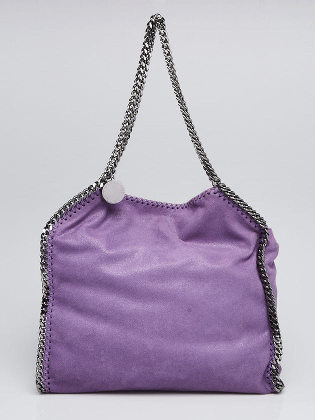 Stella McCartney Purple Shaggy Dear Faux Leather Baby Falabella Bag