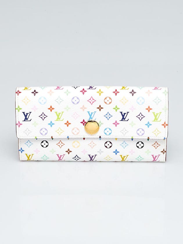 Louis Vuitton White Monogram Multicolore Sarah Wallet