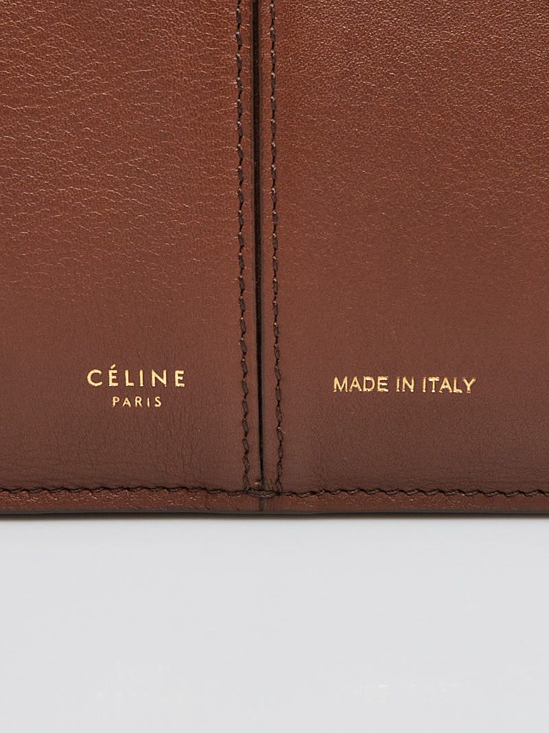 Celine Havana Grained Leather Medium -Tri-Fold Shoulder Bag