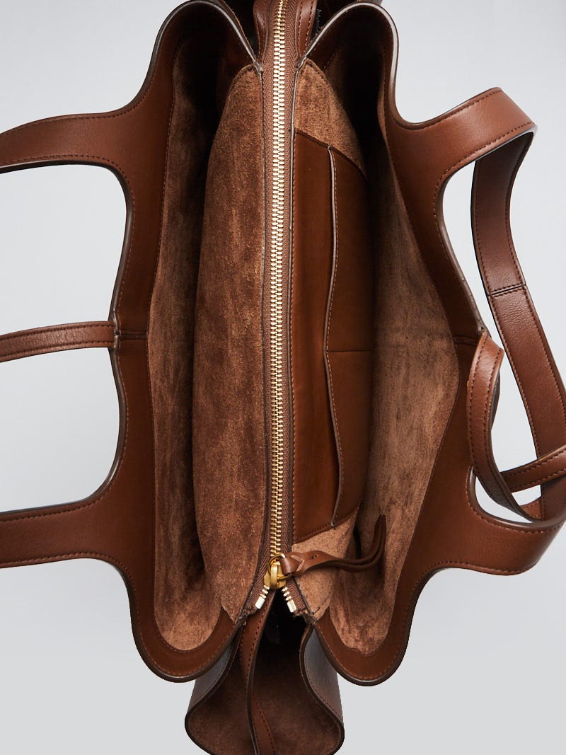 Celine Havana Grained Leather Medium -Tri-Fold Shoulder Bag