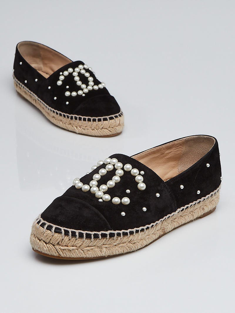 Chanel pearl sale espadrilles